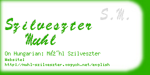 szilveszter muhl business card